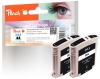 318781 - Peach Doppelpack Tintenpatronen schwarz kompatibel zu No. 13 bk*2, C4814AE*2 HP