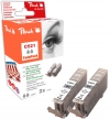 318800 - Peach Doppelpack Tintenpatronen grau kompatibel zu CLI-521GY*2, 2937B001 Canon
