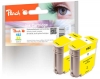 318839 - Peach Doppelpack Tintenpatronen gelb kompatibel zu No. 82XL y*2, C4913A*2 HP