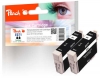 319187 - Peach Doppelpack Tintenpatronen schwarz kompatibel zu T0711 bk*2, C13T07114011 Epson
