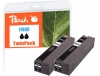 319339 - Peach Doppelpack Tintenpatrone schwarz kompatibel zu No. 980 bk*2, D8J10A*2 HP