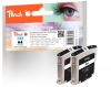 319344 - Peach Doppelpack Tintenpatrone schwarz kompatibel zu No. 88 bk*2, C9385AE*2 HP