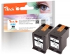 319611 - Peach Doppelpack Druckköpfe schwarz kompatibel zu No. 302 bk*2, F6U66AE*2 HP
