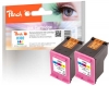 319612 - Peach Doppelpack Druckköpfe color kompatibel zu No. 302 c*2, F6U65AE*2 HP
