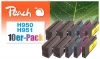 319989 - Peach 10er-Pack Tintenpatronen kompatibel zu No. 950, No. 951, CN049A, CN050A, CN051A, CN052A HP