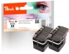 320060 - Peach Doppelpack Tintenpatronen schwarz kompatibel zu LC-12EBK Brother