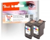 320085 - Peach Doppelpack Druckköpfe color kompatibel zu CL-546*2, 8289B001*2 Canon