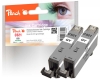 320697 - Peach Doppelpack Tintenpatronen grau kompatibel zu CLI-521GY*2, 2937B001 Canon