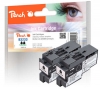 320990 - Peach Doppelpack Tintenpatronen schwarz kompatibel zu LC-3233BK Brother